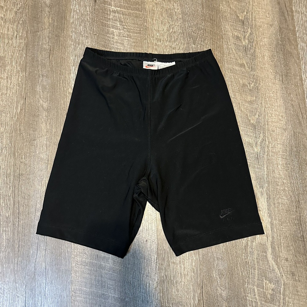Vintage 90s Nike F.I.T Black Compression Biker Shorts Size 14‎ High Waist